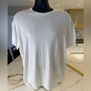 Zara White Short Sleeve Tee knit